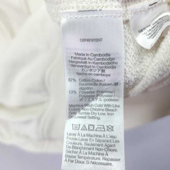 Madewell Hooded Cocoon Sweatshirt Size Large Relaxed Dolman Sleeve Ivory - Picture 7 of 14